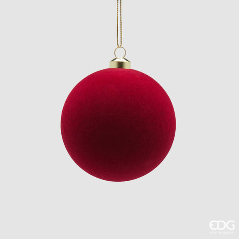 EDG ENZO DE GASPERI ADDOBBO PALLA VELLUTO CF 8PZ D.8 C6 BORDEAUX