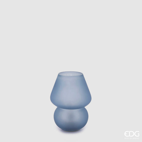 EDG Enzo De Gasperi Lampada da Tavolo Abat Jour Usb Satinata blu d.12 h.15