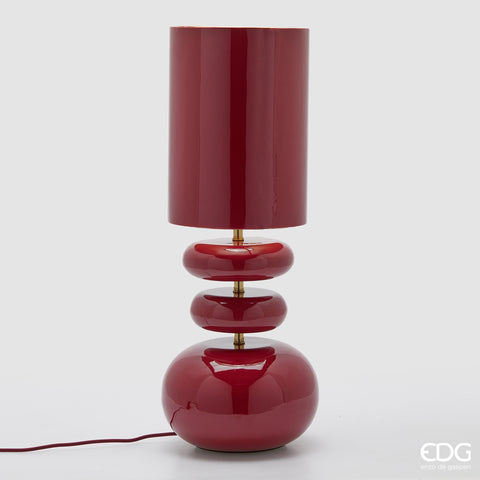 EDG ENZO DE GASPERI LAMPADA DA TAVOLO STRATI H.67 D.25 IP20 C5 BORDEAUX