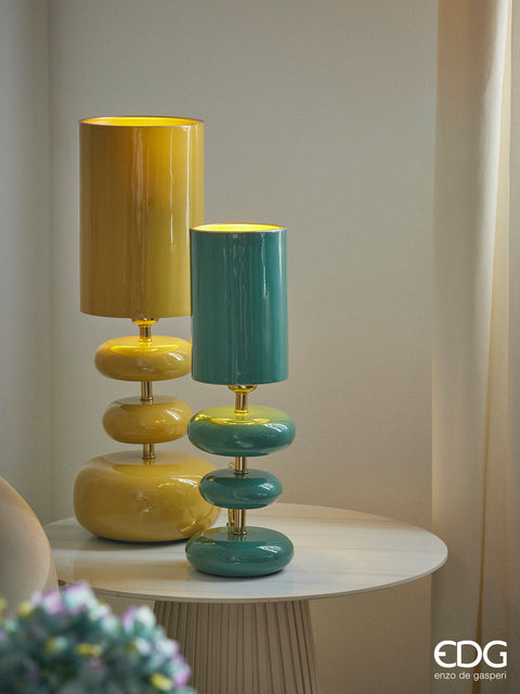 EDG ENZO DE GASPERI LAMPADA DA TAVOLO STRATI H.58 D.22 IP20 C5 GIALLO SCURO