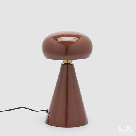 EDG ENZO DE GASPERI LAMPADA DA TAVOLO GLOSSY FUNGO H.34 D.21 IP20 C6 MARRONE