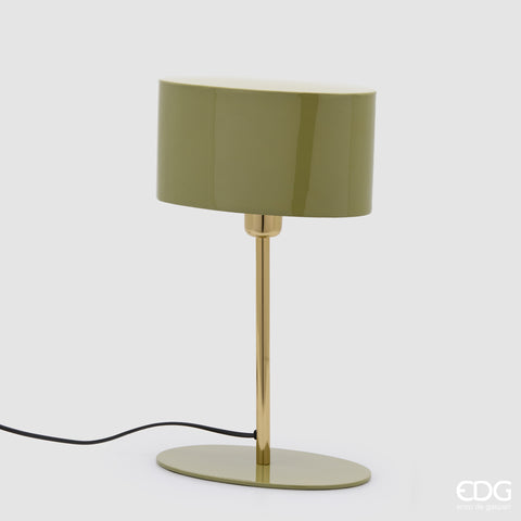 EDG ENZO DE GASPERI LAMPADA DA TAVOLO GLOSSY OVALE H.43 L.25 L.16 IP20 C6 OLIVE