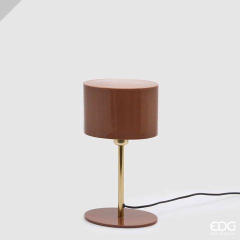 EDG ENZO DE GASPERI LAMPADA DA TAVOLO GLOSSY OVALE H.38 L.20 L.13 IP20 C6 MARRONE