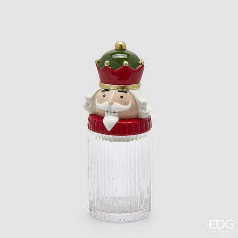 EDG ENZO DE GASPERI CONTENITORE SOLDATINO H.30 D.11 C5 VERDE E ROSSO