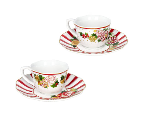 BRANDANI TAZZINA CAFFE' LE CHICCHE SET 2 PZ  PORCELLANA