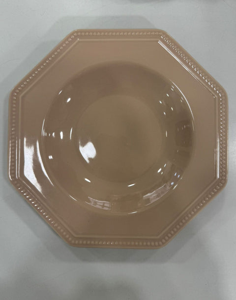 HANNA SET SERVIZIO DI PIATTI FORMA OTTAGONALE 18 PZ JUSTINE NATURALE CIPRIA
