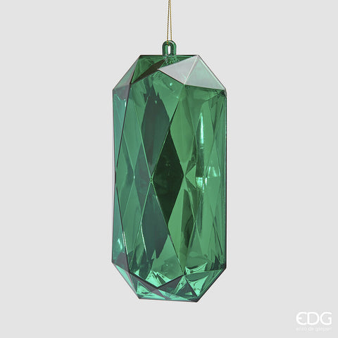 EDG ENZO DE GASPERI DECORO DIAMANTE RETTANGOLARE DA APPENDERE H.19,5 L.9,5 L.7 C5 VERDE SMERALDO