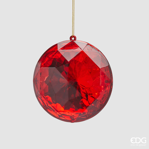EDG ENZO DE GASPERI DECORO DIAMANTE ROTONDO DA APPENDERE L.4,5 D.10 C5 ROSSO