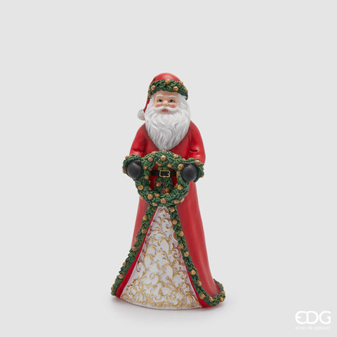 EDG ENZO DE GASPERI DECORO BABBO CORONA H.39 L.20 L.16 C5 VERDE E ROSSO