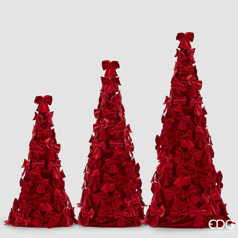 EDG ENZO DE GASPERI DECORO FIOCCHI-NEW CONO SR 3PZ H.150 D.55 C5 VELLUTO ROSSO