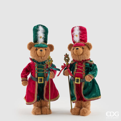 EDG ENZO DE GASPERI DECORO ORSO SOLDATINO 2 ASS. H.60 C6 VERDE E ROSSO