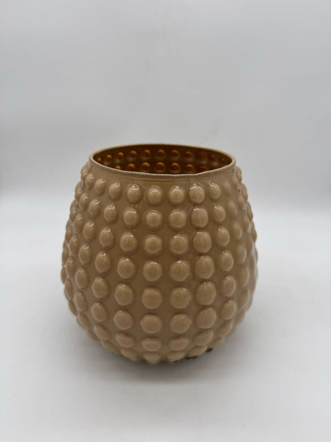 NON SOLO PELTRO VASO IN VETRO COLORATO CON 3 TULIPANI BIANCHI H 15 CM TORTORA