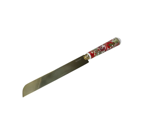 BRANDANI COLTELLO TORTA CAROL GOLD INOX C/MANICO  CERAMICA
