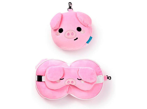 PUCKATOR CUSCINO DA VIAGGIO CON MASCHERA OSCAR IL MAIALINO