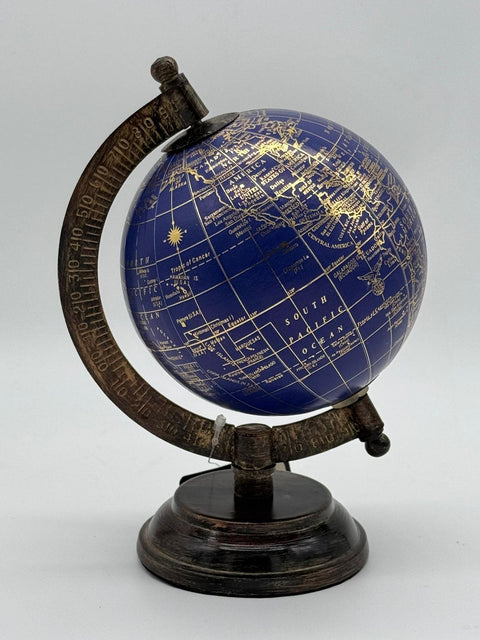 ENCANTADA GLOBO MAPPAMONDO MEDIO VINTAGE H 16 CM BASE METALLO