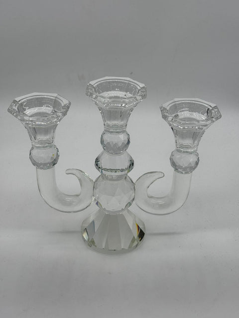 RANOLDI CRISTALLO CANDELIERE TRE FIAMME 23X19