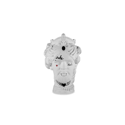 Baci Milano Scultura piccola da tavolo o da appendere con testa uomo "il trasgressivo" Sagrada Familia 14 cm