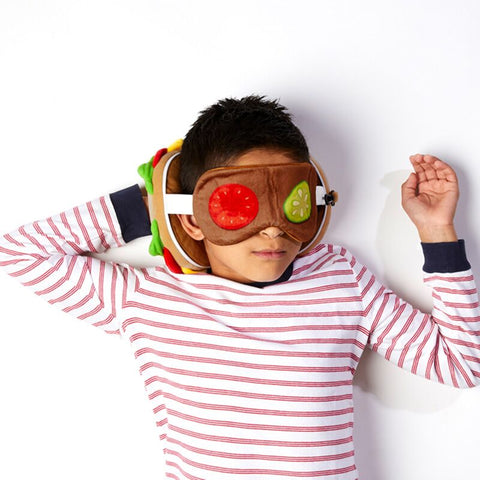 PUCKATOR CUSCINO DA VIAGGIO CON MASCHERA HAMBURGER FAST FOOD