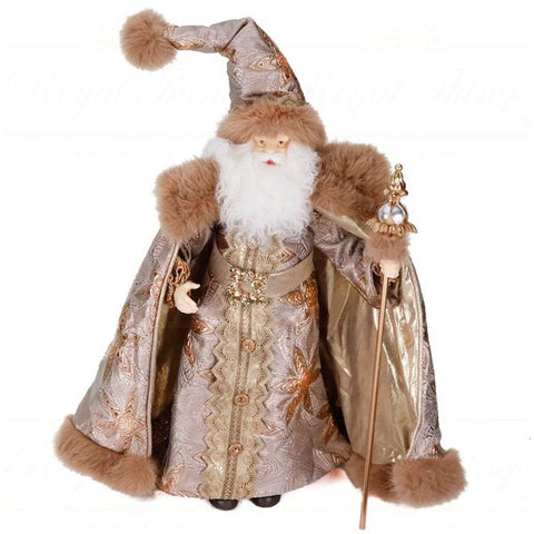 GOODWILL Bambola di Babbo Natale in broccato "Re Sole" (77 cm)
