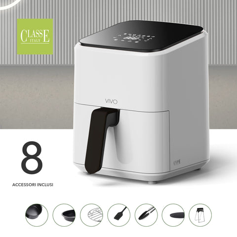 VIVO Friggitrice ad aria Vivo Air Fryer Multicooker 4.0 litri bianco opaco