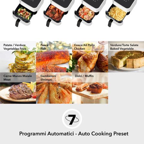 VIVO Friggitrice ad aria Vivo Air Fryer Multicooker 4.0 litri bianco opaco