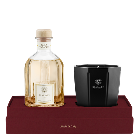Dr Vranjes gift box Rosa Tabacco fragranza d'ambiente 250 ml c/candela 80 gr