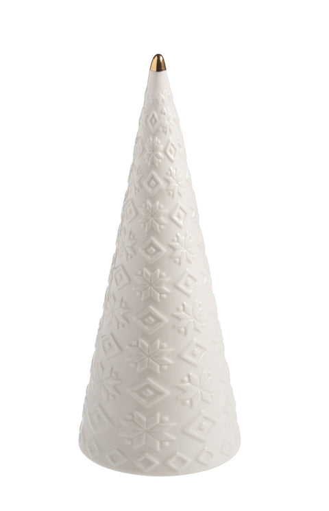 GALBIATI INCANTO DORATO ALBERO DI NATALE FIOCCHI NEVE PUNTA ORO  D10X25CM
