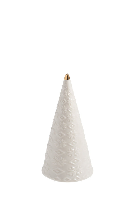 GALBIATI INCANTO DORATO ALBERO DI NATALE FIOCCHI NEVE PUNTA ORO   D8X16 CM