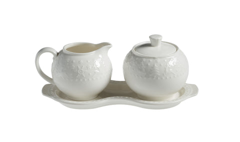 GALBIATI REGAL CHRISTMAS SET LATTIERA E ZUCCHERIERA CON VASSOIO
