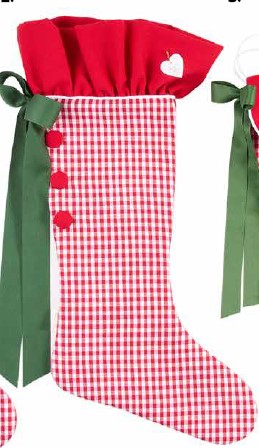 Sara's Idea calza befana media tessuto con rouche 27x48