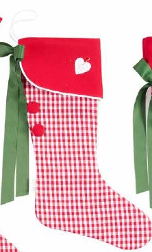 Sara's Idea calza befana piccola tessuto con fascia  22x35