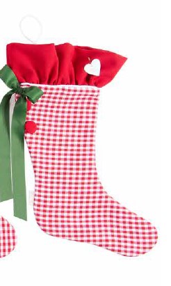 Sara's Idea calza befana piccola tessuto con rouche  22x35