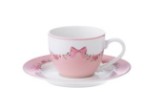 L'arte di Nacchi set 6 tazzine caffe' con fiocco rosa