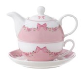 L'ARTE DI NACCHI TEA FOR ONE CON FIOCCO ROSA