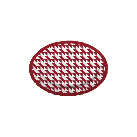 Baci Milano Piatto da portata ovale in porcella dal design classico Le Rouge 26X18