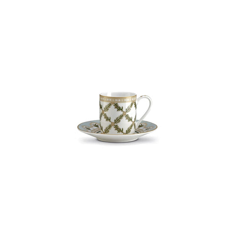 Pozzi Milano Set 2 tazzine espresso con piattino ROSITA