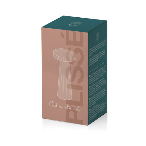 Pozzi Milano Portacandele/Alzatina in vetro 2 in 1 BICOLORE ROSA-VERDE