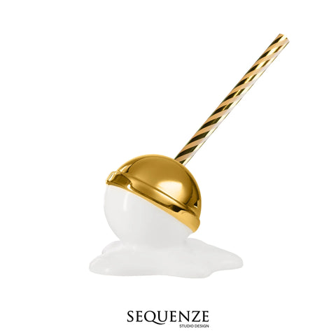 Sequenze scultura Lovely Lolly bianco e oro 18 cm