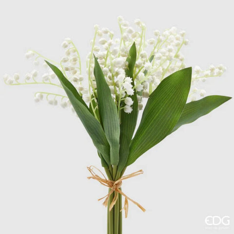 EDG Enzo De Gasperi Ramo Mughetto Artificiale bianco H 33cm