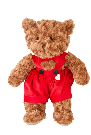 SARA'S IDEA TEDDY IV CON VESTITINO VELLUTO ROSSO H50 MASCHIO