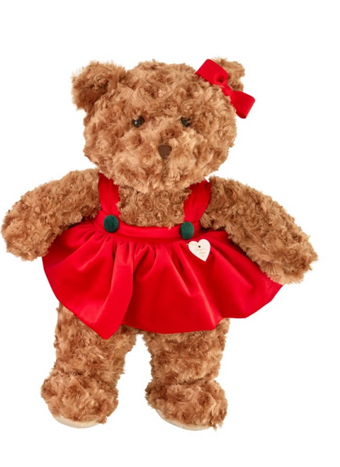 SARA'S IDEA TEDDY IV CON VESTITINO VELLUTO ROSSO H50 FEMMINA