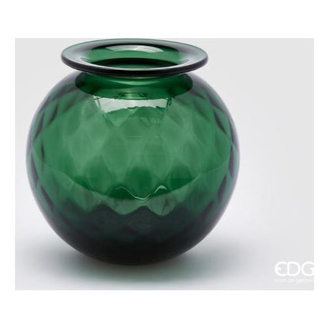 Edg Enzo De Gasperi Vaso d.20x19 cm OPIUM Sferico Verde