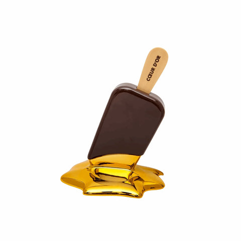 Sequenze scultura Coeur d'or marrone 32 cm
