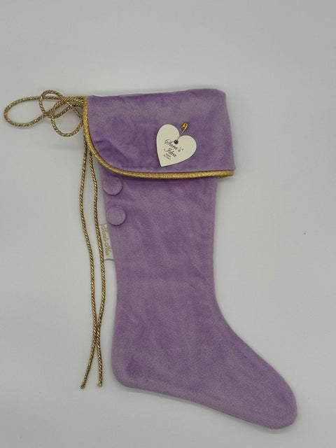 Sara's Idea calza befana mini velluto glicine con fascia 14X22