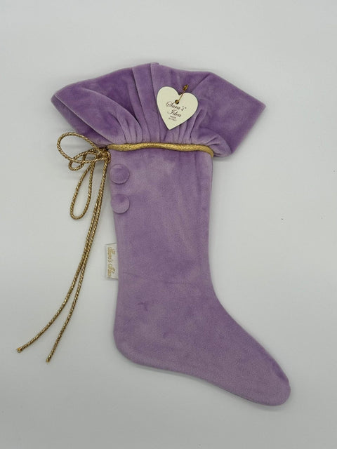Sara's Idea calza befana mini velluto glicine  14X22