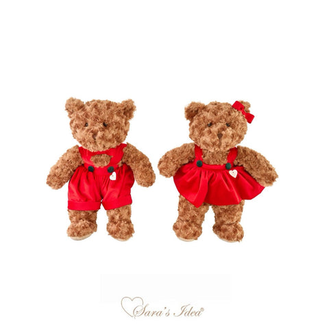 SARA'S IDEA TEDDY I CON VESTITINO VELLUTO ROSSO H23 MASCHIO
