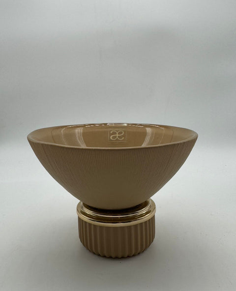 CHIARAELA ALZATA PICCOLA IN VETRO COLORE CAMEL 6X15X11