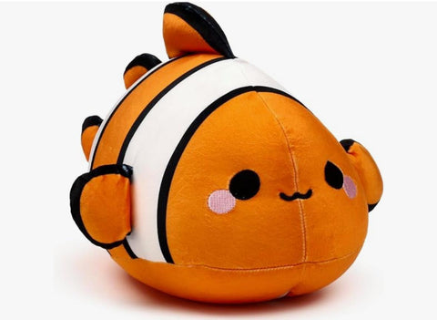 PUCKATOR CUSCINO DA VIAGGIO CON PELUCHE 2 IN 1 FINLEY IL PESCE PAGLIACCIO
