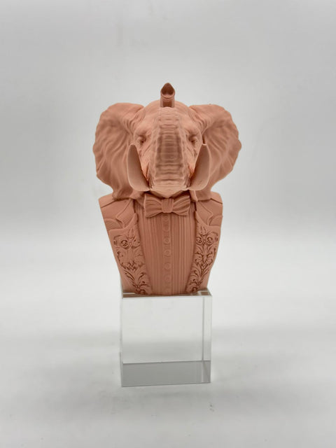 CHIARAELA SCULTURA ELEFANTE PICCOLO BLUSH BASE CRISTALLO 5X18