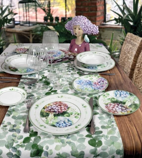 BRANDANI TAVOLA 18 PZ FLORA PORCELLANA